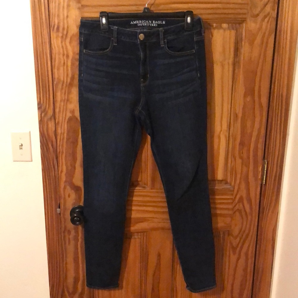 American eagle stretch blue jeans size 10